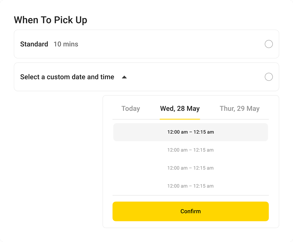 Pre-Order / Pre-Pickup Mode