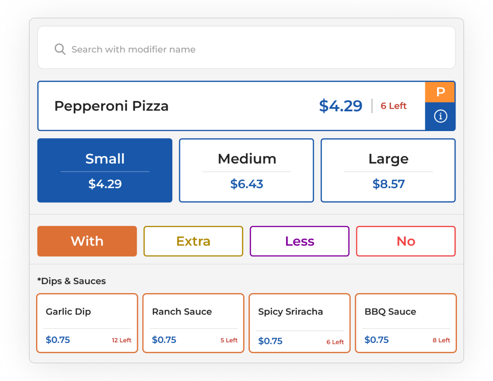 Use Custom Modifiers in Butter’s Coffee Shop POS